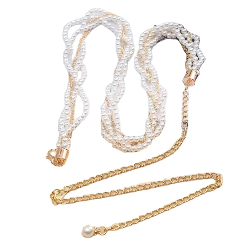 
New Pearl Waist Belts For Women Dresses chain Belt slim Girls Waist Belts Waistband 