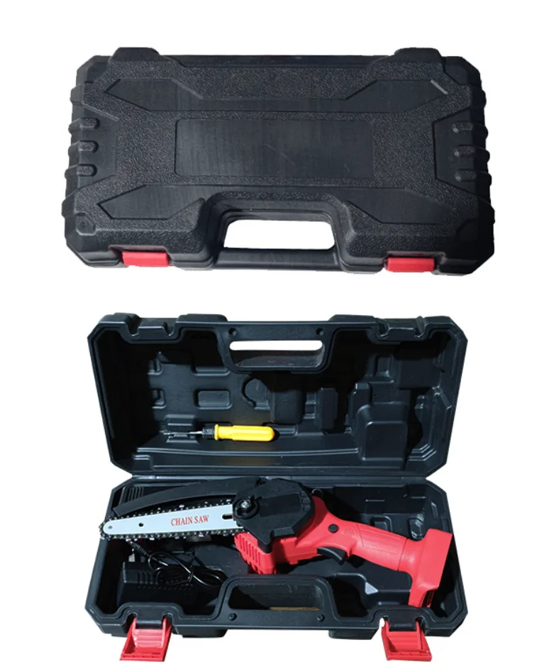 Mini 6 inch 21v 700w portable handheld electric tree cutting cordless chain saw battery mini sawing wood