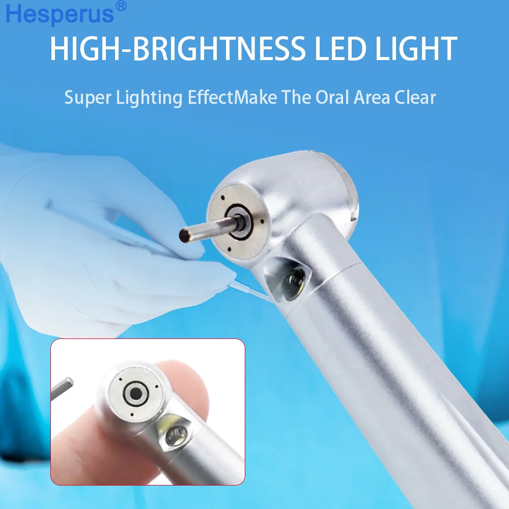 Dental Max LED E-generator Push Button High Speed Handpiece Air Turbine Triple Water Spray Handpiece B2/M4 Dentistry Tools