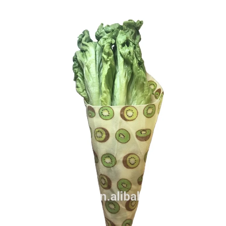 
Kiwifruit Printed Organic Reusable Beeswax Wrap Food Storage 