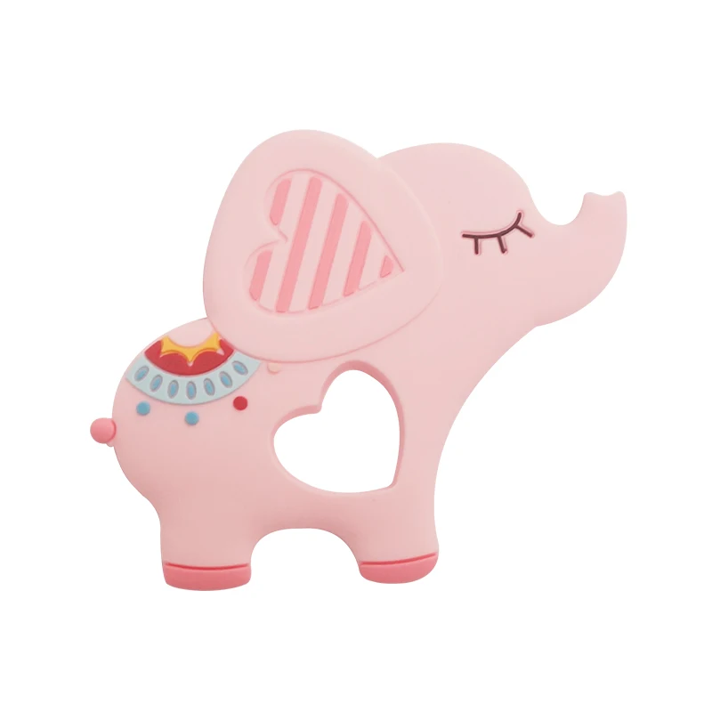 Newest Soft Animal Elephant organic Silicone Baby Teether Chew Toy