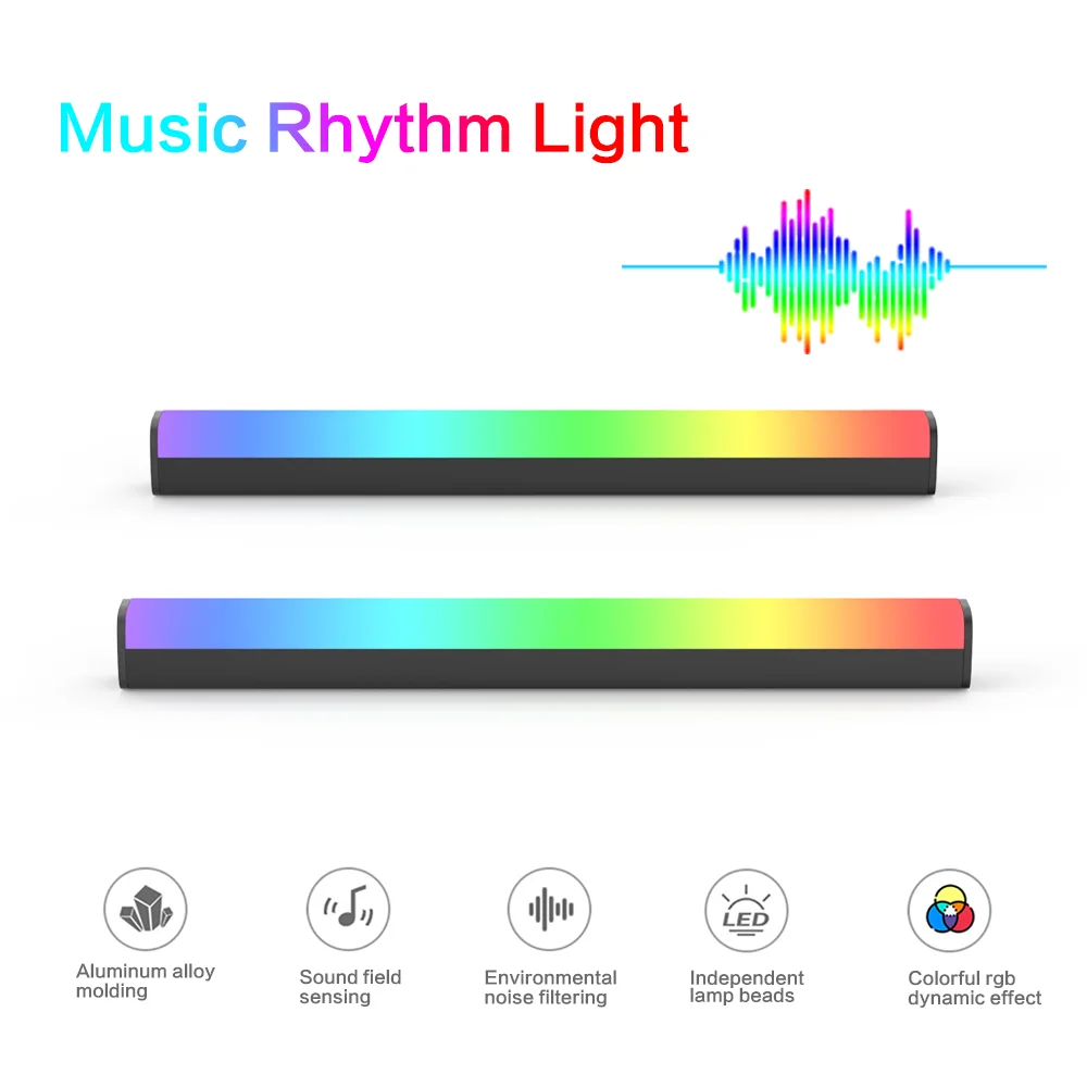 RGB-управление звуком световые панели с голосовой активацией пикап музыкальные ритмичные огни для ПК ТВ автомобиля игр
