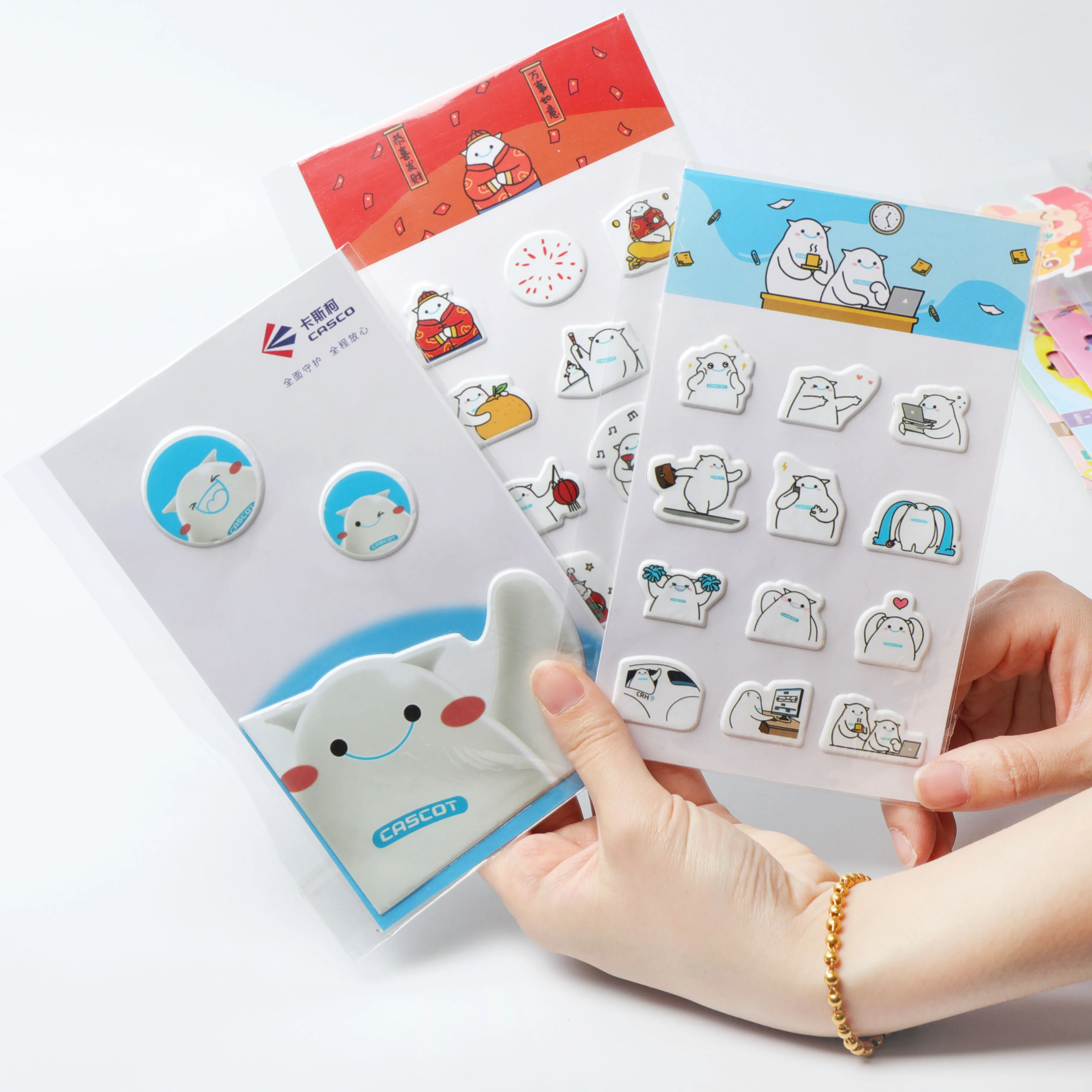 1mm scrapbooking custom foam puffy stickers printing cartoon sticker sheet for kids