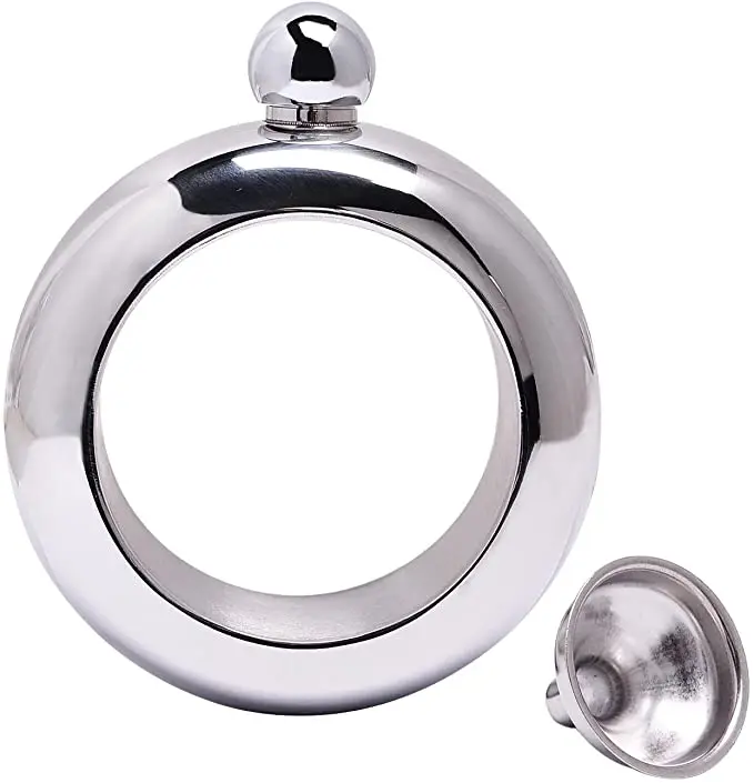 
10 colors Bangle Flask Creative 304 Stainless Steel 3.5oz Bangle With Funnel Hip Flask Bracelets 