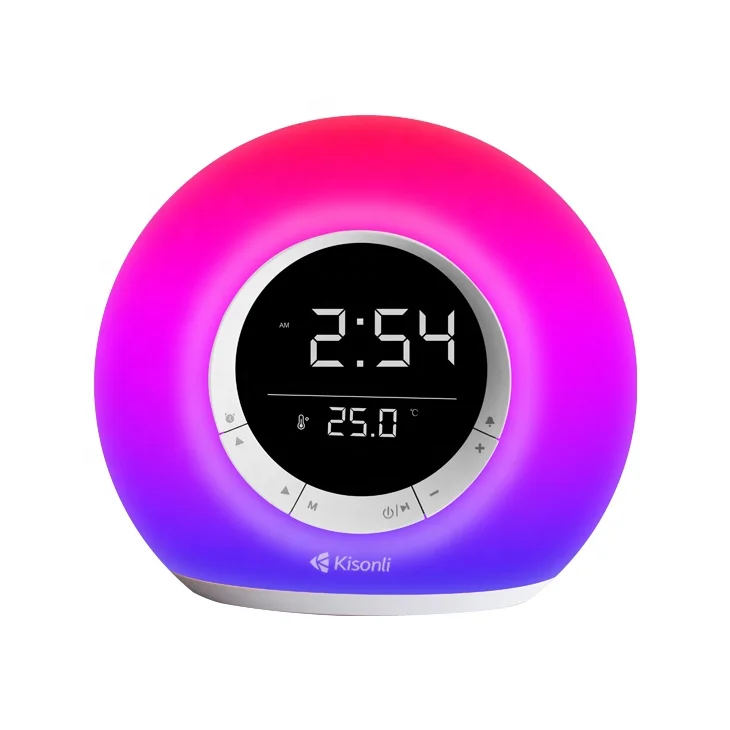 MP3 speaker audio kisonli Q6B clock soundbox loudspeaker outdoor portable colorful RGB speaker