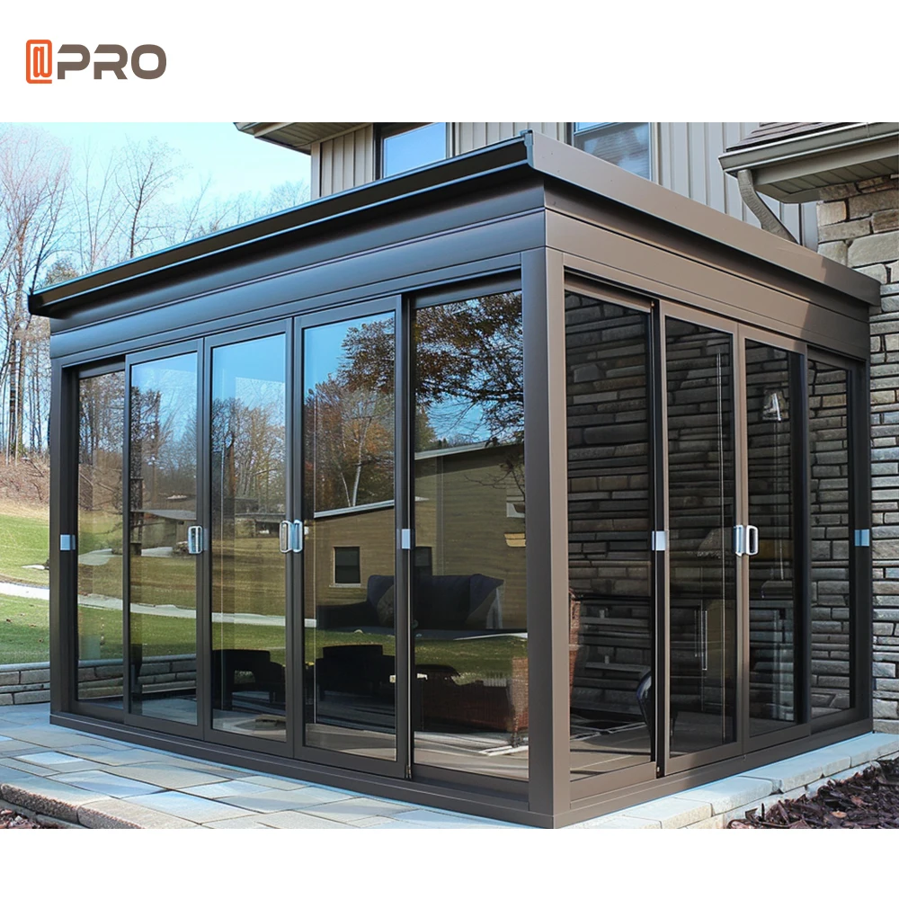 High quality water proof sunroom glass house prefabricated glass house prefabricated glass sunroom roof panels for garden
