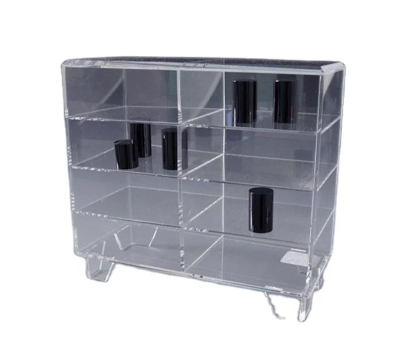 Acrylic counter display box for cosmetics