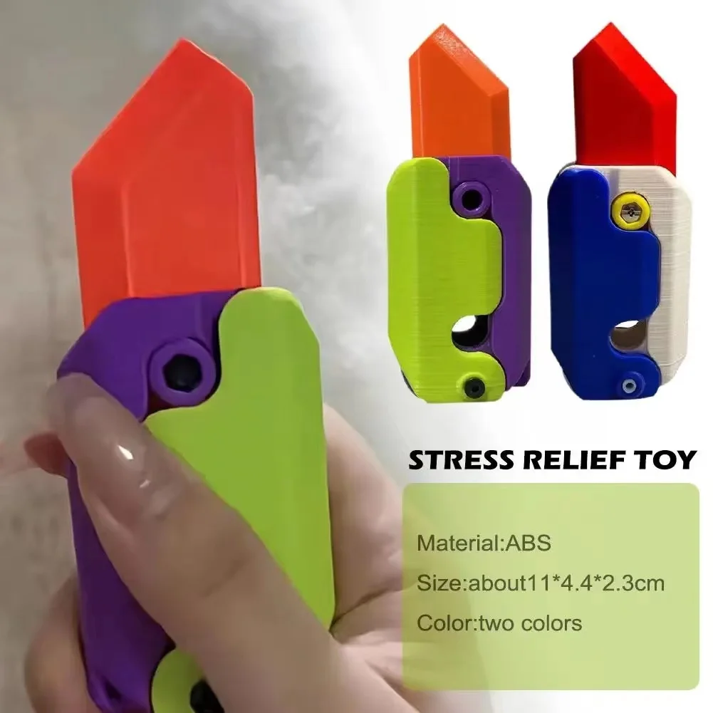 3d Printed Plastic Fidget Knife Toy Gravity Radish Knife Decompression Toys Sensory Anxiety Stress Relief Toy For Adhd Autism