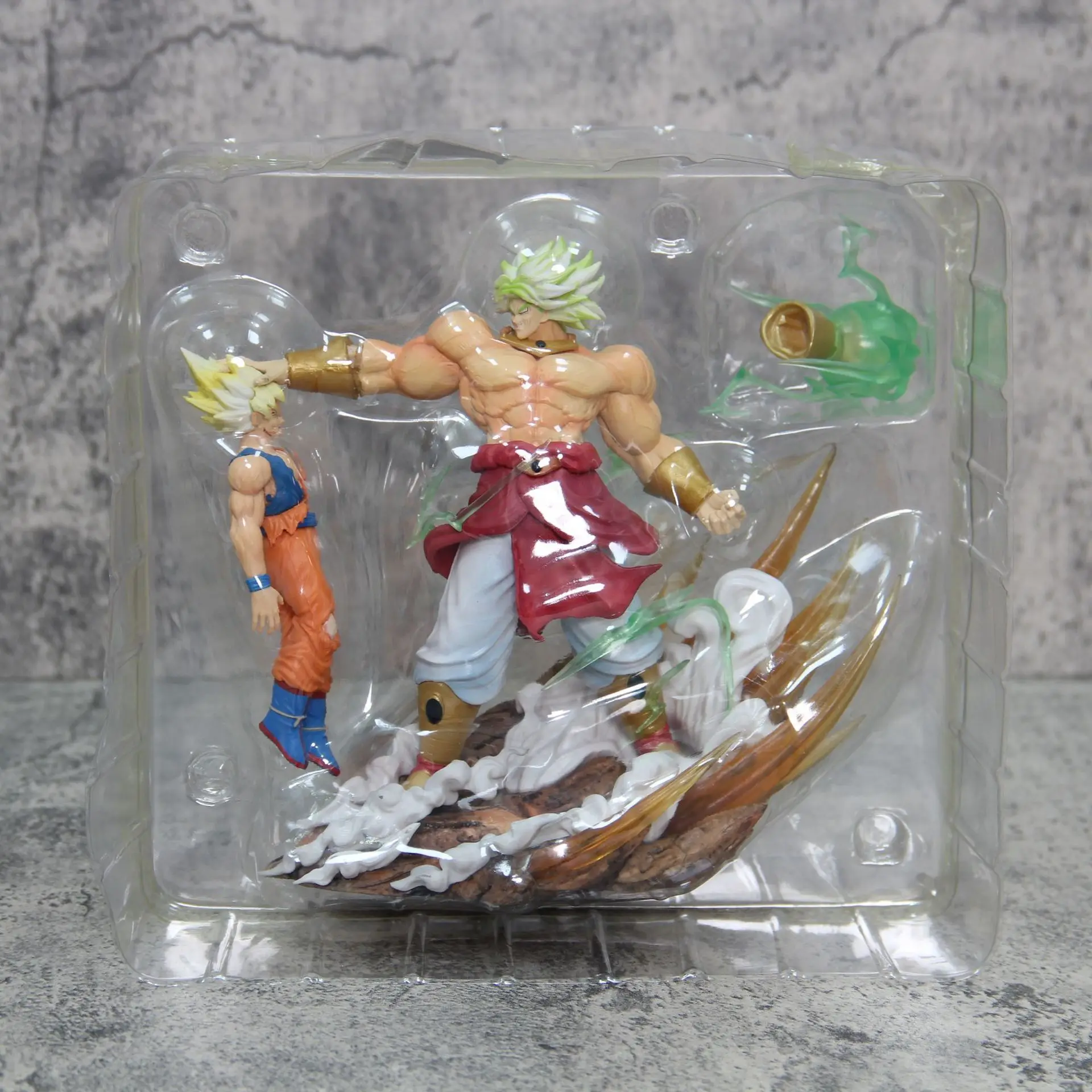 High Quality Dragoned Ball 18cm Broli VS Son Goku Anime Figure Figurine Super Saiyan Statue Collection Model Toy