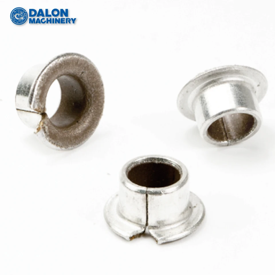 self-lubricating sheet metal lead free PTFE split steel trunnion bushings
