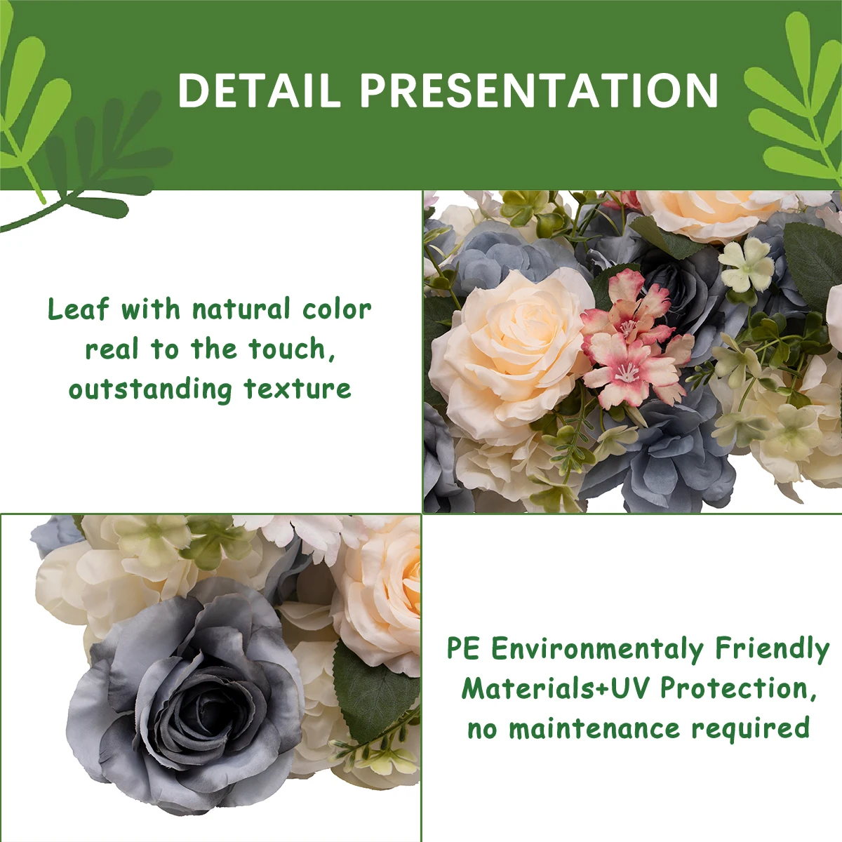 Wedding Arch Flowers DIY Flower Wall Arrangement Supplies Silk Peony Rose Artificial Flower Row Decor