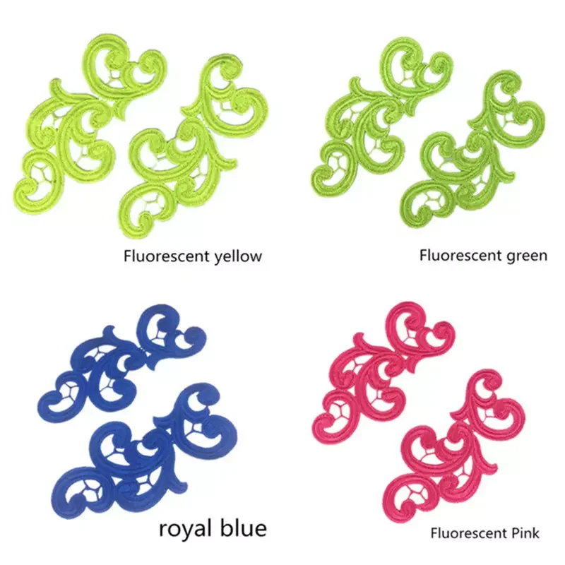 A New arrival Colorful Appliques Wholesale  Fashion Lace Flower  Embroidery Patches DA89