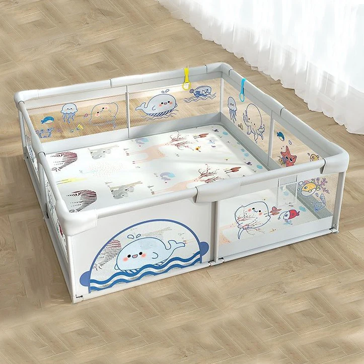 Safety Baby Folding Playpen Large Size Bumper-Proof For Kids Lovely Baby playpen With Mat 200*200cm