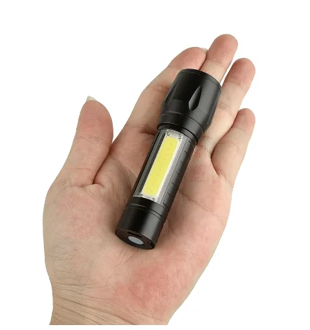 Mini LED Flashlight Built in Battery XP-G Q5 Torch Aluminum Waterproof Camping Bulbs Resistance Adjustable Zoomable Sport Light