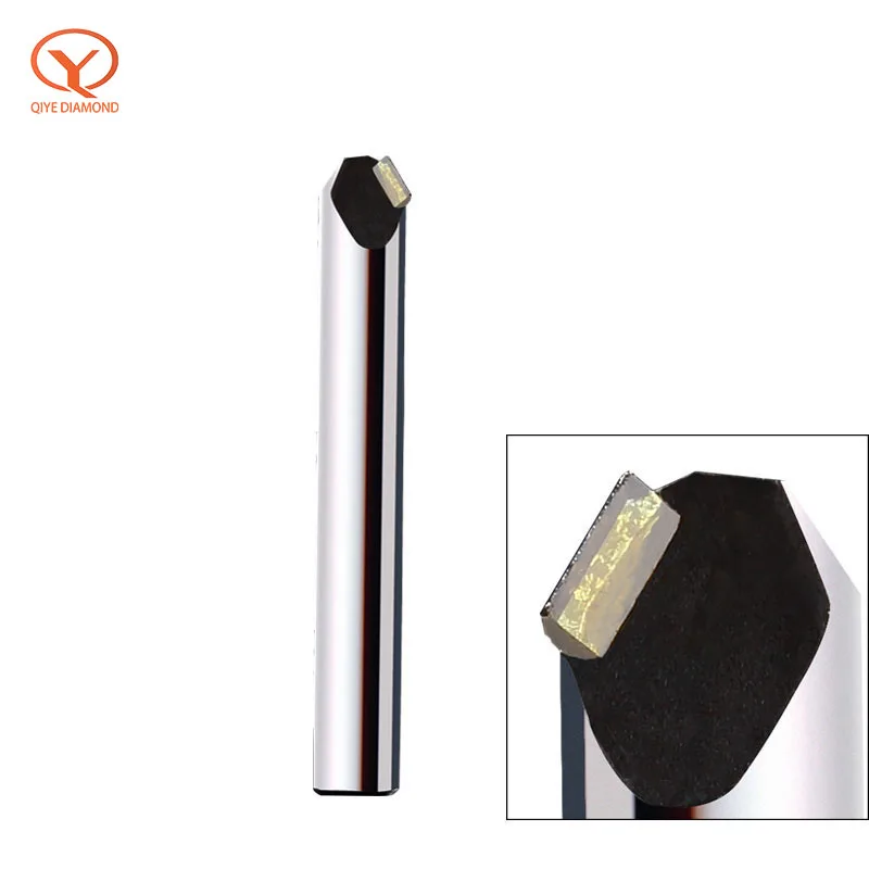 Qiye 6mm MCD chamfering polishing milling cutter diamond end mills router bit set