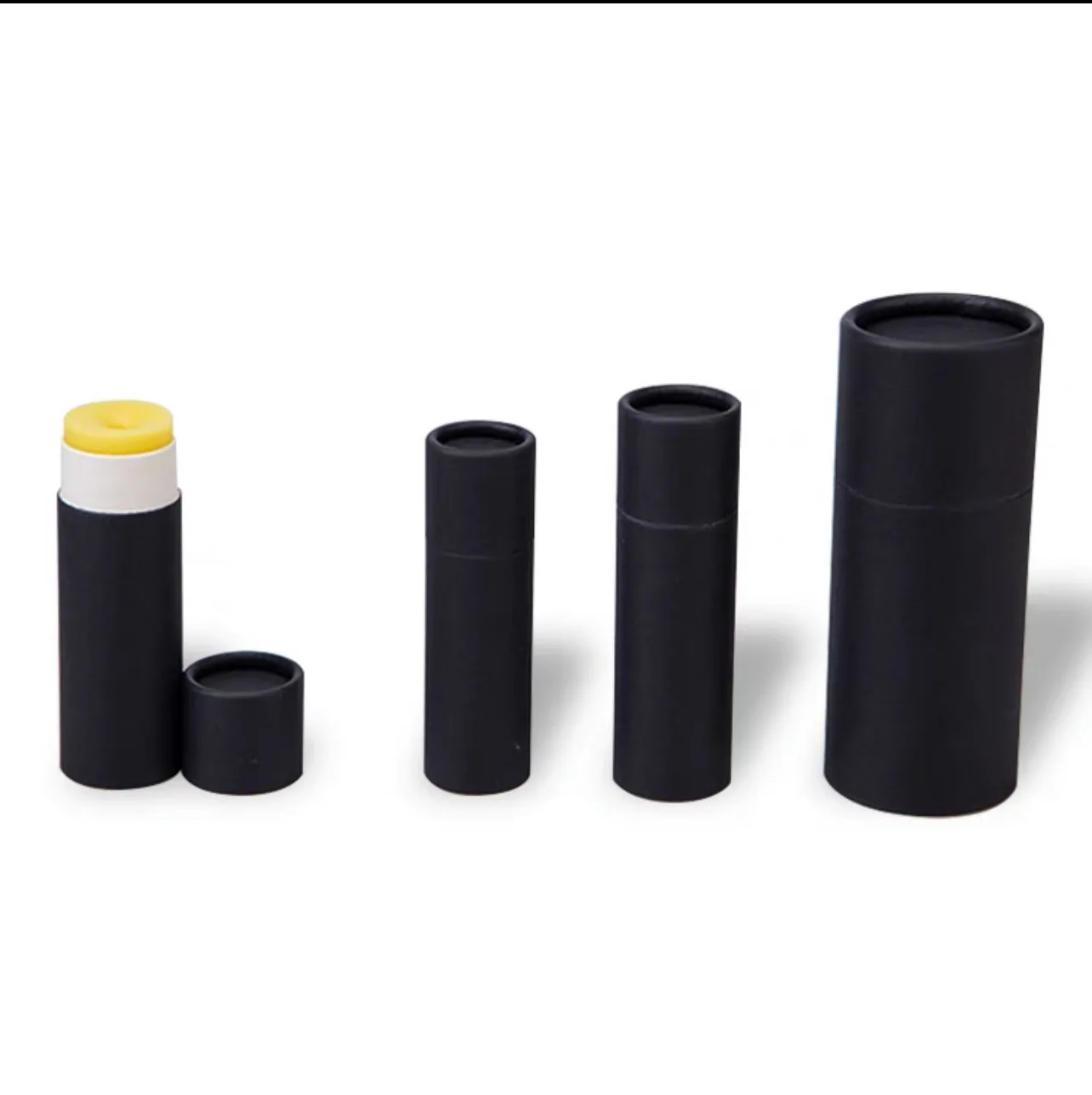 Custom Kraft Cardboard Push Up Deodorant Containers Paper Lip Balm Tube Packaging in stock