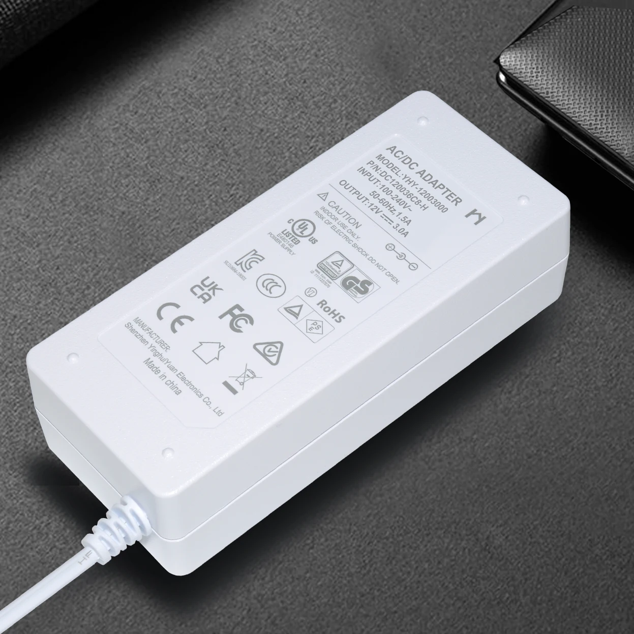 110v 220vac input 12vdc/3a output universal 12v 3a power adapter white 12v-3a kc approval 12 vdc 3 amp tv switching power supply