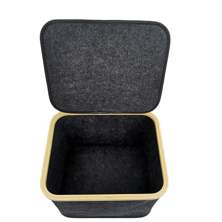 Корзина для хранения из войлока YUJIN 40 л совместимая корзина полки Kallax с крышкой