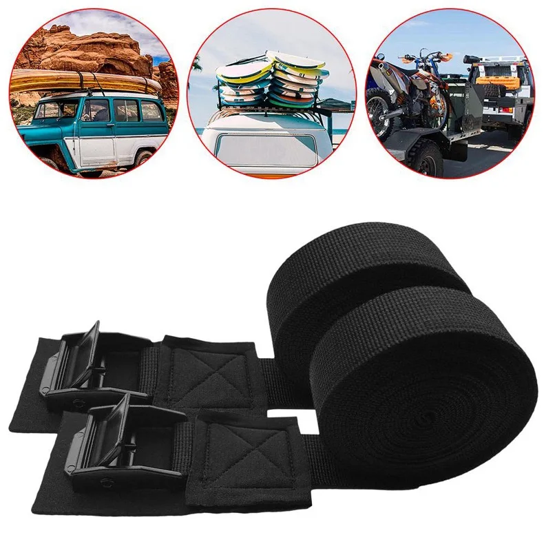 NEW 1 pair Surfing Board Kayak/Canoe Car Strap Canoe Quick Release Outdoor Cam Luggage Rack Scratch-free Nylon Tie Down