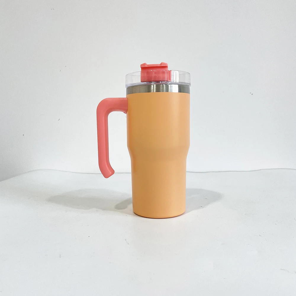 USA warehouse BPA free Stainless Steel Travel Mug Tumbler candy macaron colored 20oz kids travel mugs with handle