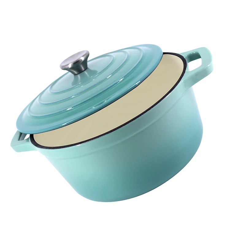 Bright Houseware Low Price High Quality Durable Cast Iron Non Stick Enamel Cookware Mini Cast Iron Cooking Pots
