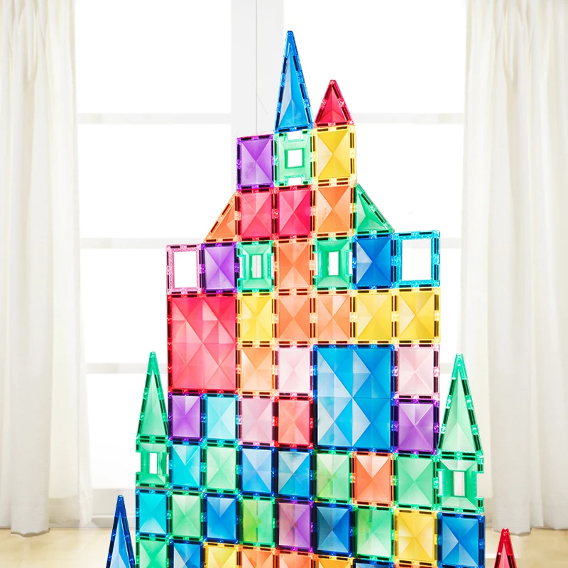 Mideer MD1141 educational toys Colorful Magnetic Tiles 100pcs magnetic blocks for kids