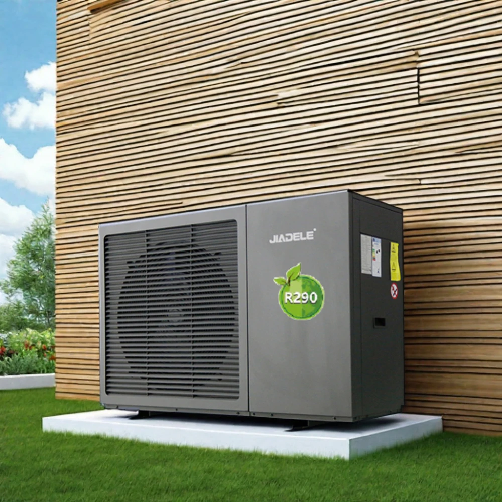 JIADELE Wifi Control High Cop 10KW 12kw 16kw R290 Monoblock House Central Floor Heating Cooling System Air To Water Heat Pump
