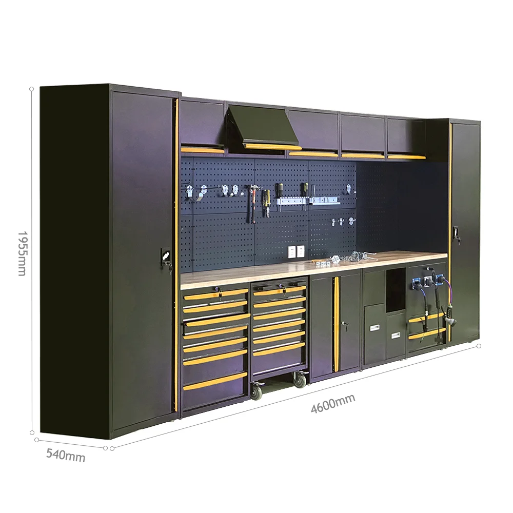 Garage Storage Combination Tool Cabinets Heavy Duty Workshop Furniture Metal Work Bench