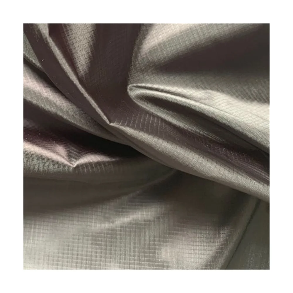 Recycled high density nylon plaid lightweight sun protective  school uniform material fabric