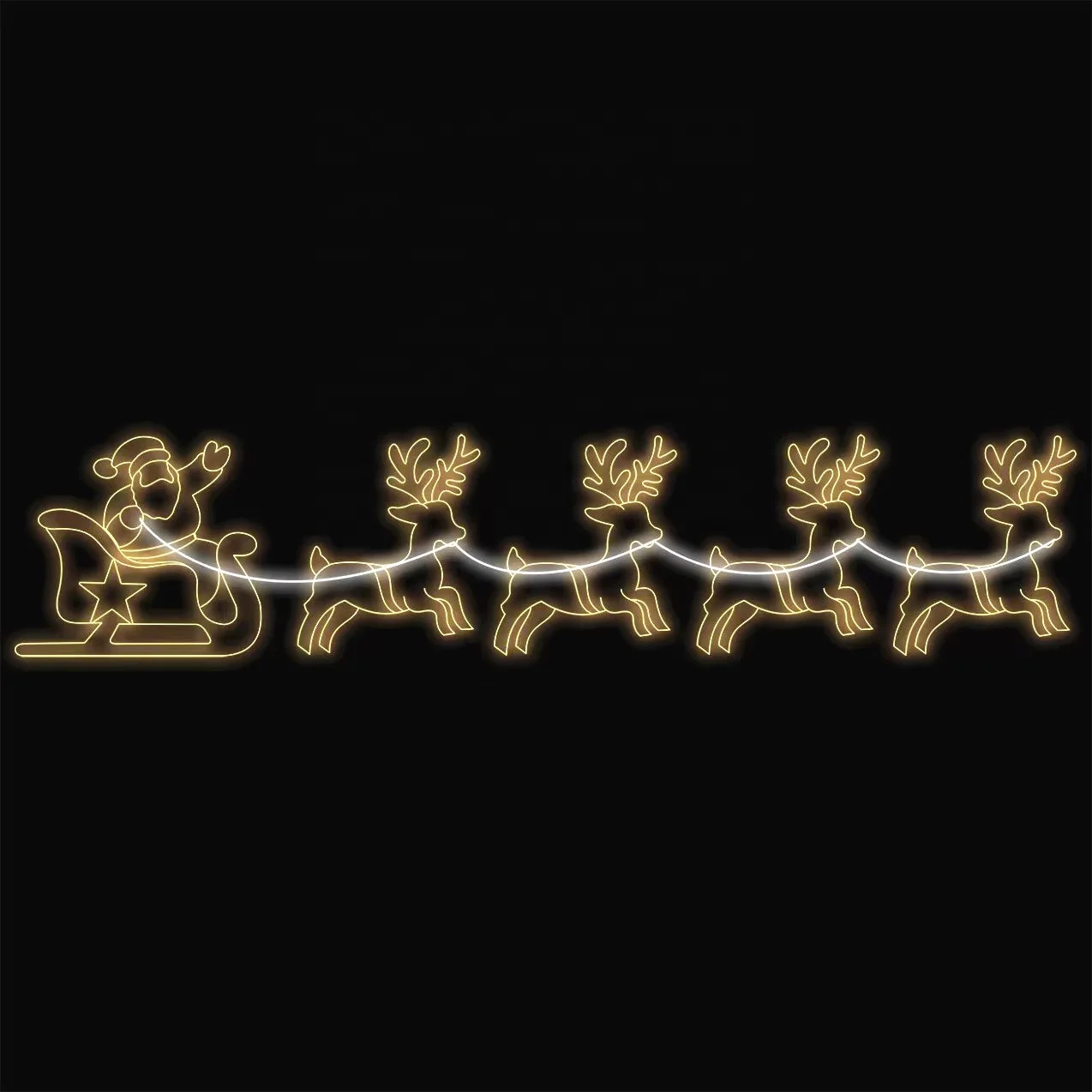 Outdoor christmas displays led outdoor santa sleigh with reindeer