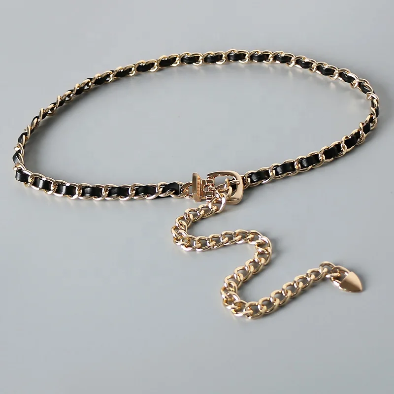 Fashion trend models alloy chain belt ladies decorative accessories fine waist chain