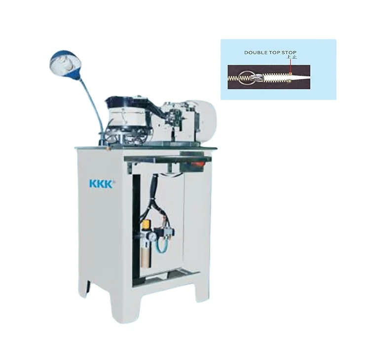 KKK New Top Quality Semi-Auto Metal Zipper U Particle Top Stop Machine for Making samples