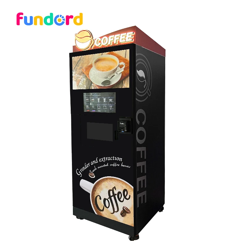 Кофейный автомат Fundord с горячим напитком металлическая монета кредитная карта код QR оплата
