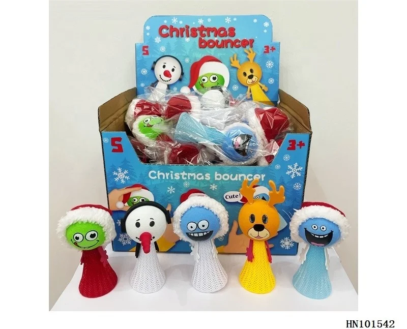 Hot sale promotional funny Christmas Halloween  mini jump elf soft bouncing propper toy for kids