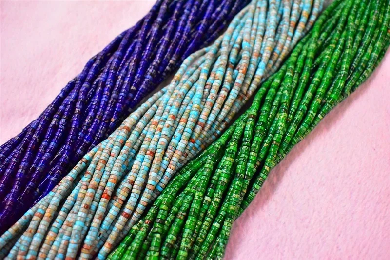 Flat Round Wheel Shaped Gemstones Strands Natural  Imperial Jasper Heishi Beads sea sediments Jewelry making