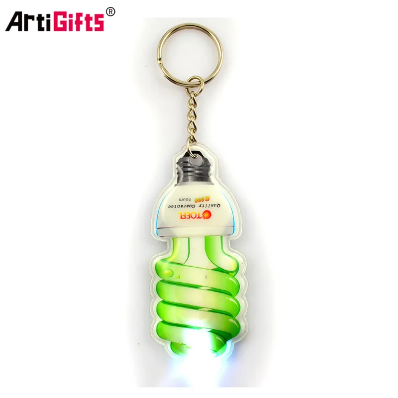 Factory Wholesale Personalized Promotional Gifts Metal Flashlight Key Chain Car Logo Led Key Ring Blank Keychain Led Light