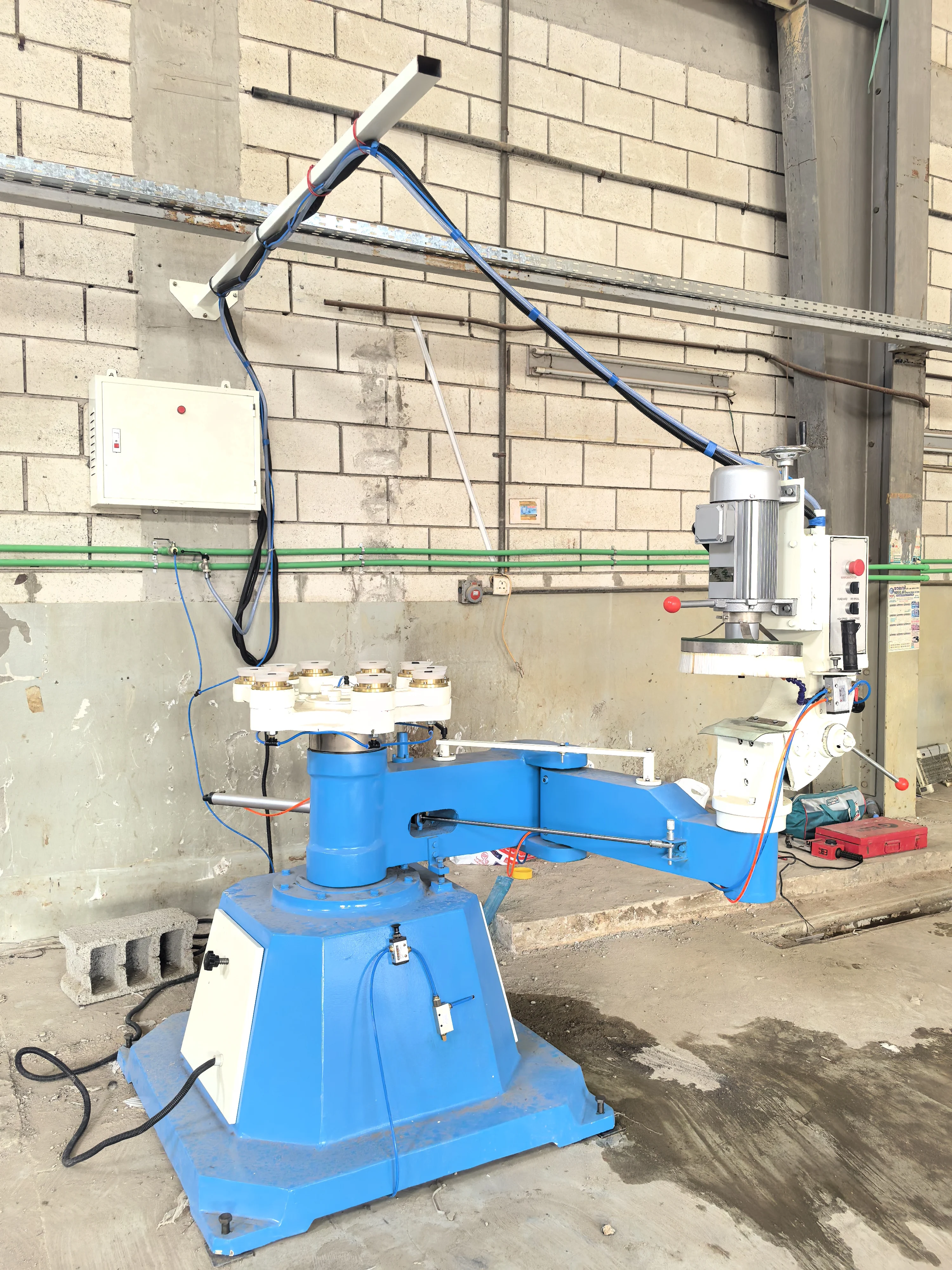 Manual Round Oval Irregular Shape Glass Beveling Polishing Edging Machine All in One