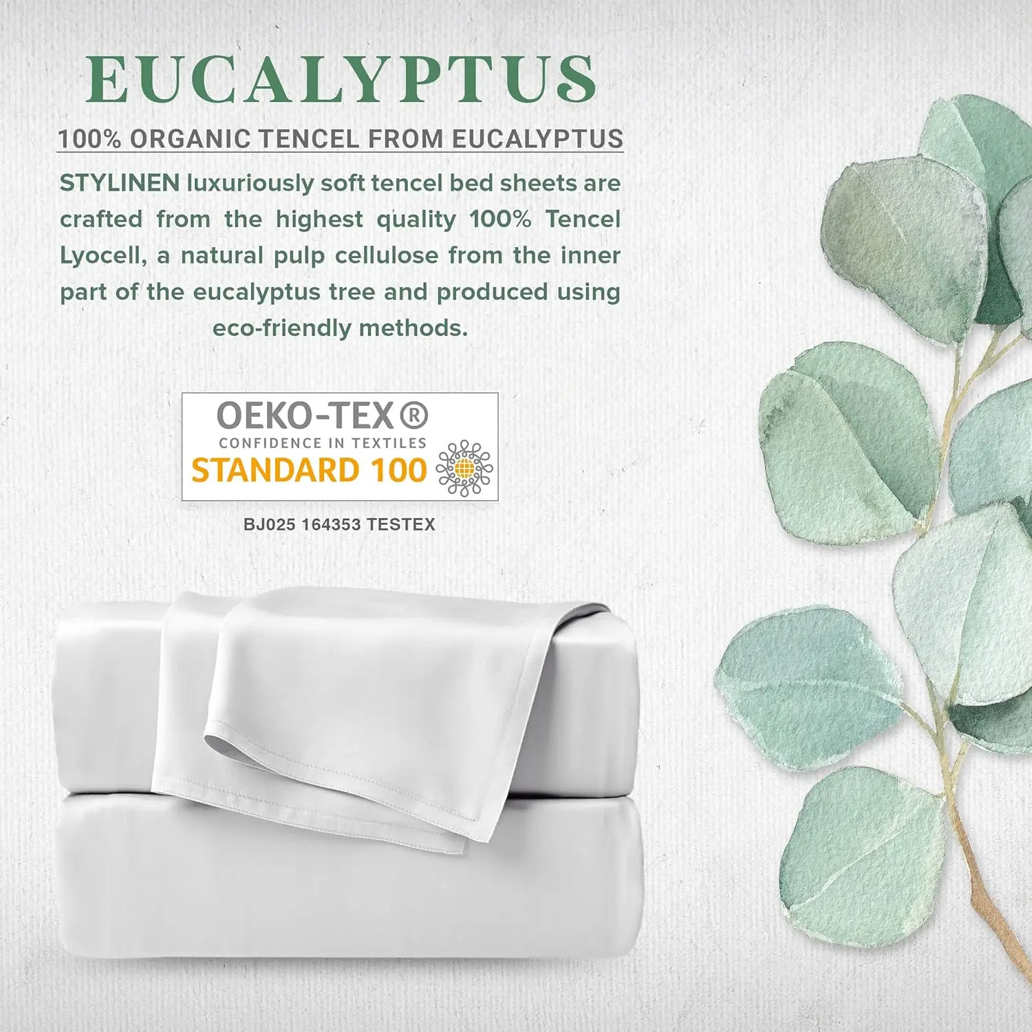 White Quilted Bedcover Tencel Bedsheet Bedding Set Luxury 400 Tread Count Tc Tencell 100S Duvet Cover