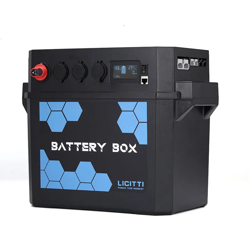 Licitti Diy Empty Abs Plastic Lifepo4 Lithium 12V Battery Box Plastic Mini Electric Case Batteries Housing With Inverter