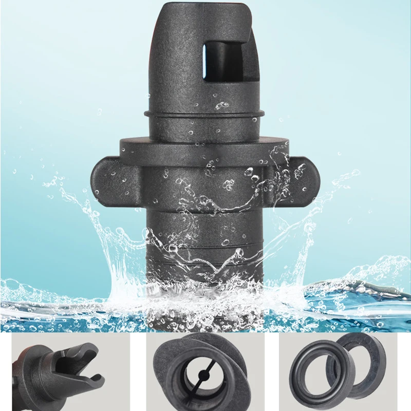 black inflatable boat valve adaptor fishing boat sup board kayak inflation valve connector nozzle high pressure pump accessory