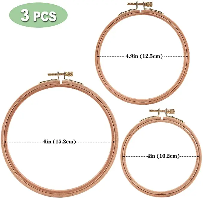 Beech Wood Embroidery Hoops Circle Hoop Ring Cross Stitch