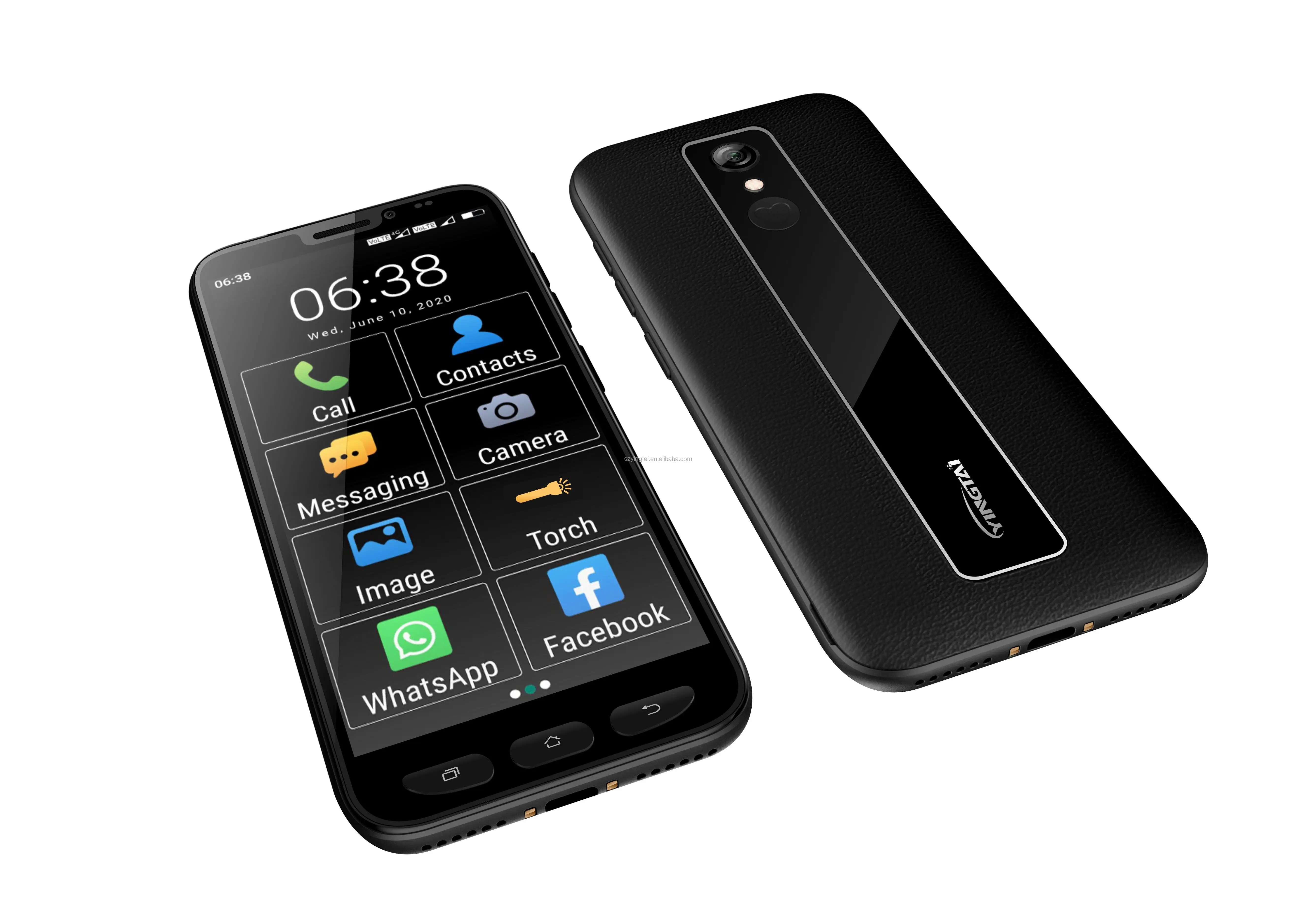 4G Android mobile phone with 5.5 inch touch screen WIFI 3850mAh battery Dual SIM SOS whatsp cellphone for senior
