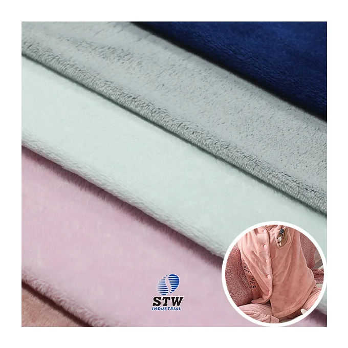 Factory Wholesale Solid 100%polyester Flannel Fleece Fabric for Blanket Flannel Fleece