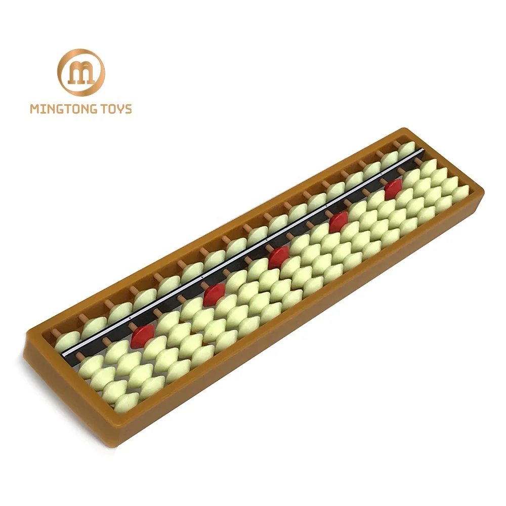 Low price custom plastic teacher student math learn aid calculator abacus 17 rods soroban for sale