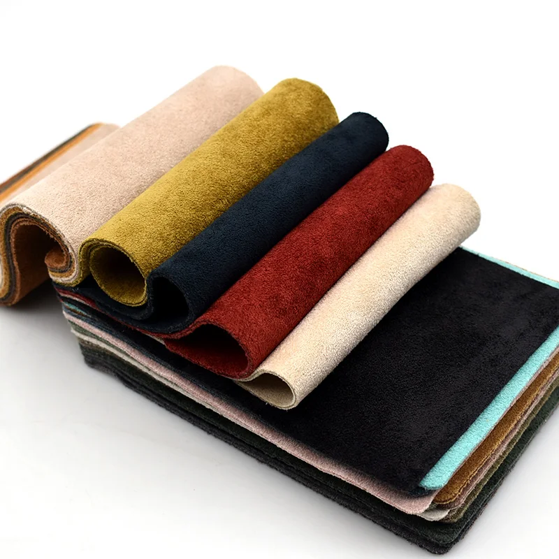 Double Sided Suede Fabric Faux Leather Suede Garment Sofa Composite Fabric Car Upholstery Leather