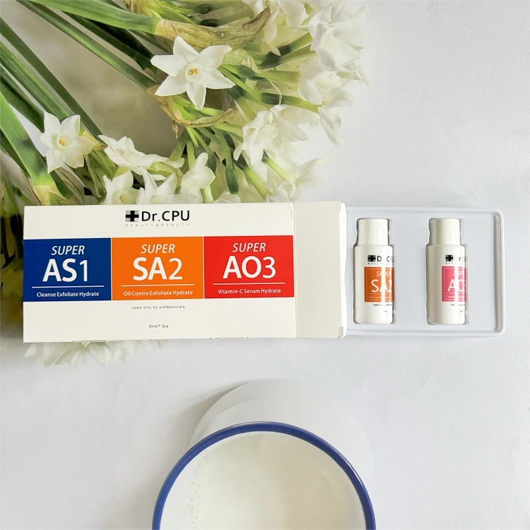 Hot selling AS1 SA2 AO3 3 Bottle Aqua Peeling Concentrated Solution For Water Jet Cleaning Solution Facial