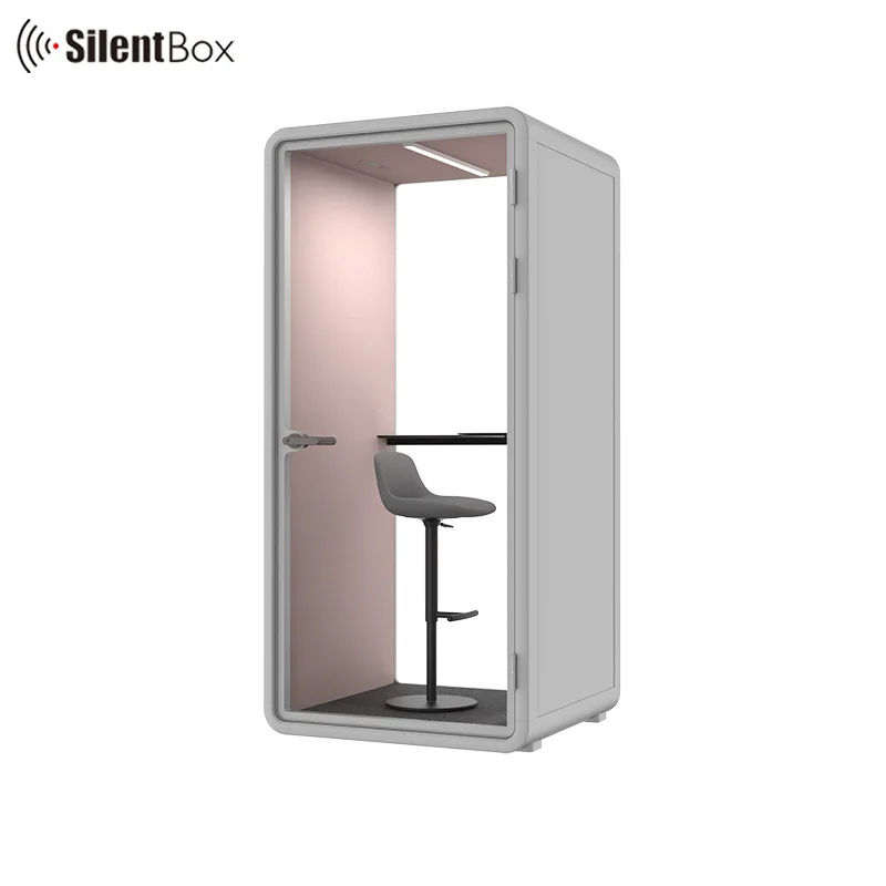 Office pods small size privacy booth portable and reconfigurable phone pods with compact laminate furniture