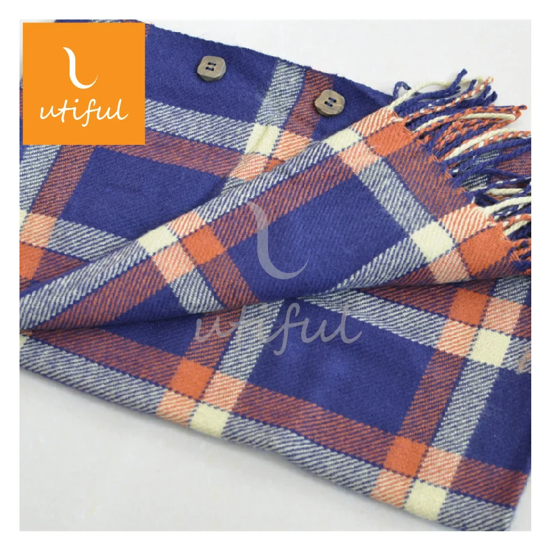 
Very Popular Acrylic Check Throw With Tassels 