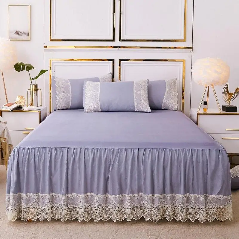 Wholesale King/Queen/Full/Twin Size laces bed skirt hotel cheap bed skirt