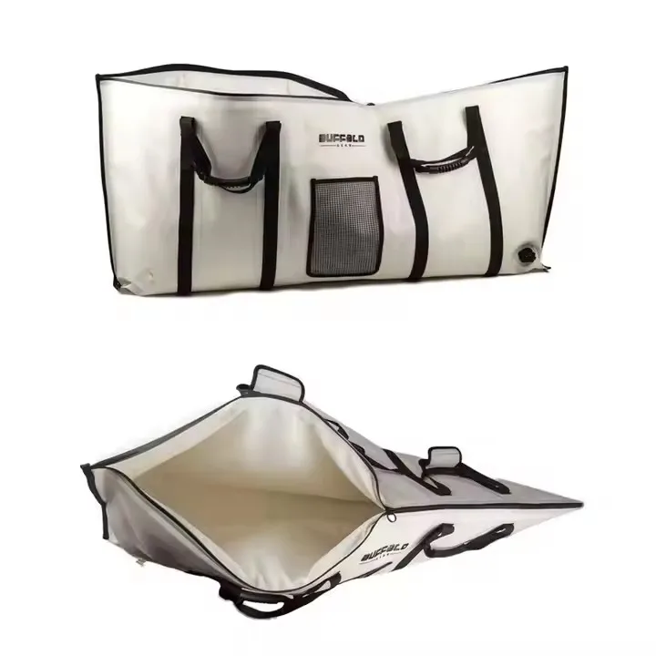 Hot sale Two-layer Fish Bag Cooler PVC Insulated Fishing Bags